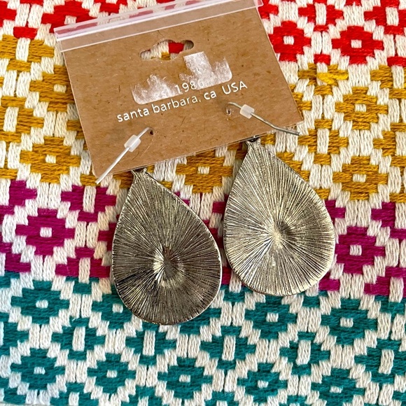 Turquoise & Silver Earrings for pierced ears - Picture 2 of 2